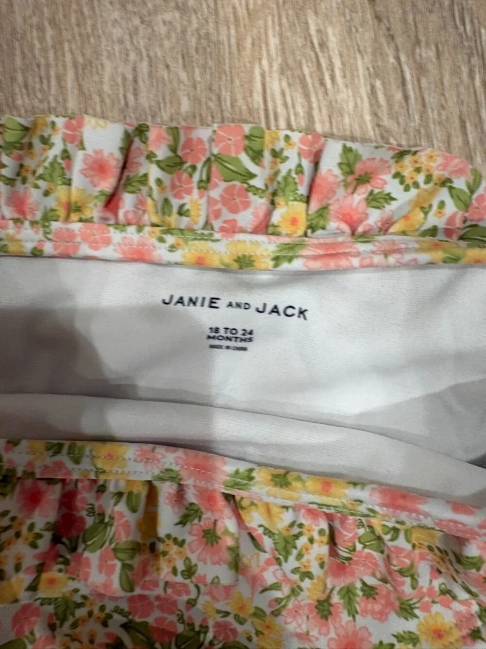 Janie and Jack Bikinis 18-24M x2 Floral Navy Ruffle Bundle